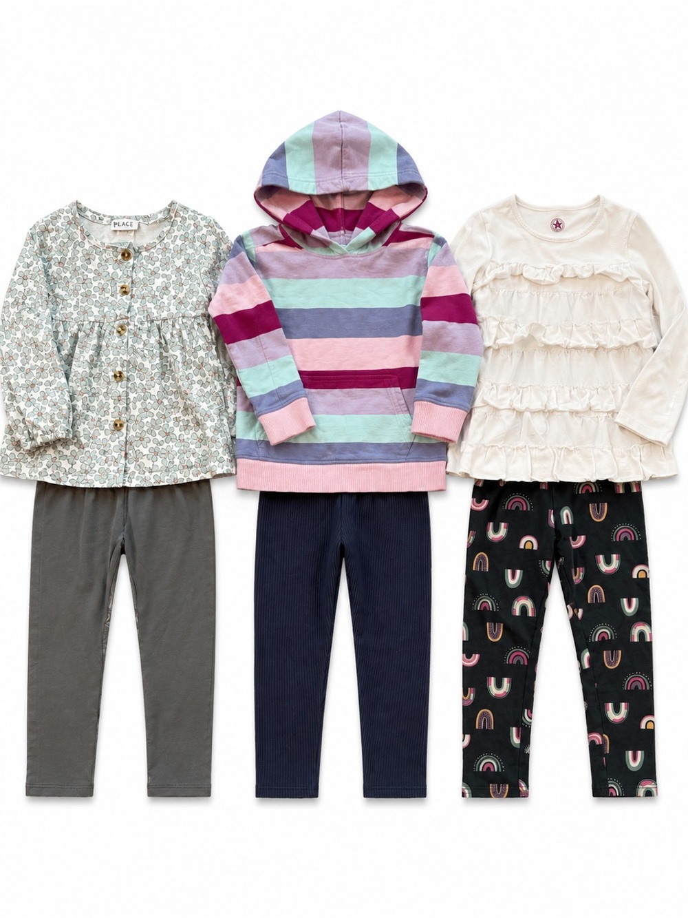 Girls 3T Clothing Bundle Toddler girl fall outfits long sleeve tops & leggings